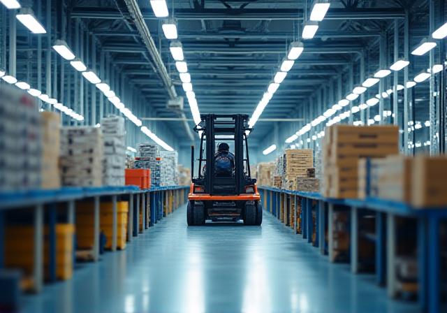 Just-in-time automotive parts delivery at Ohio manufacturing plant